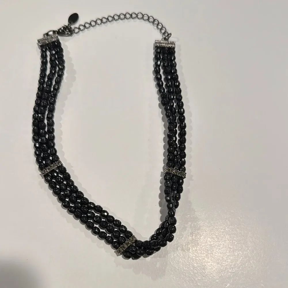 Elegant Black Beaded Necklace choker